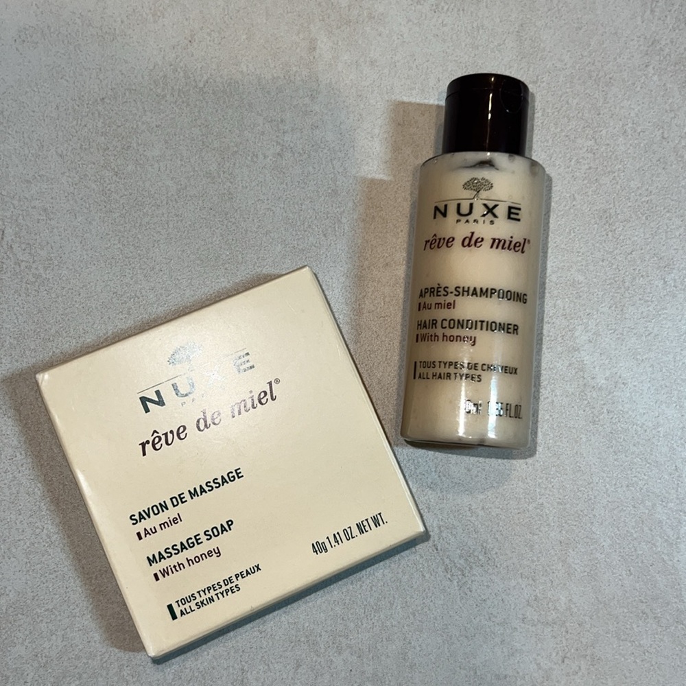 Nuxe Paris Reve de Miel Conditioner Soap Travel Toiletries